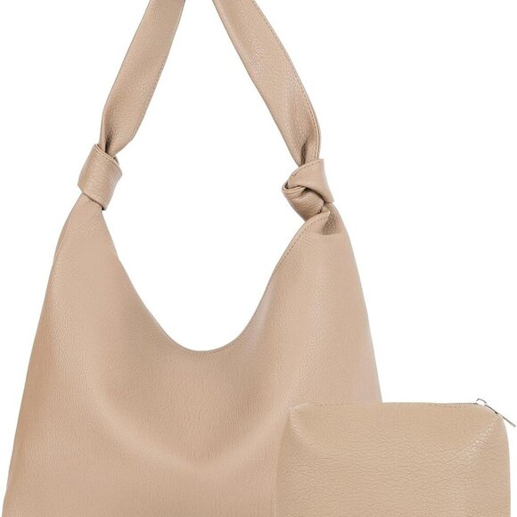 Women Leather Shoulder Bag Casual Tote Purse with Zipper